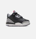 Air Jordan 3 Retro Black Cement Infant Toddler Lifestyle Shoe Black Fire Red Cement Grey Summit White