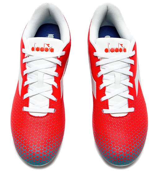 Diadora Pichichi 6 MD JR Firm Ground Soccer Cleats Fluor Red Blue
