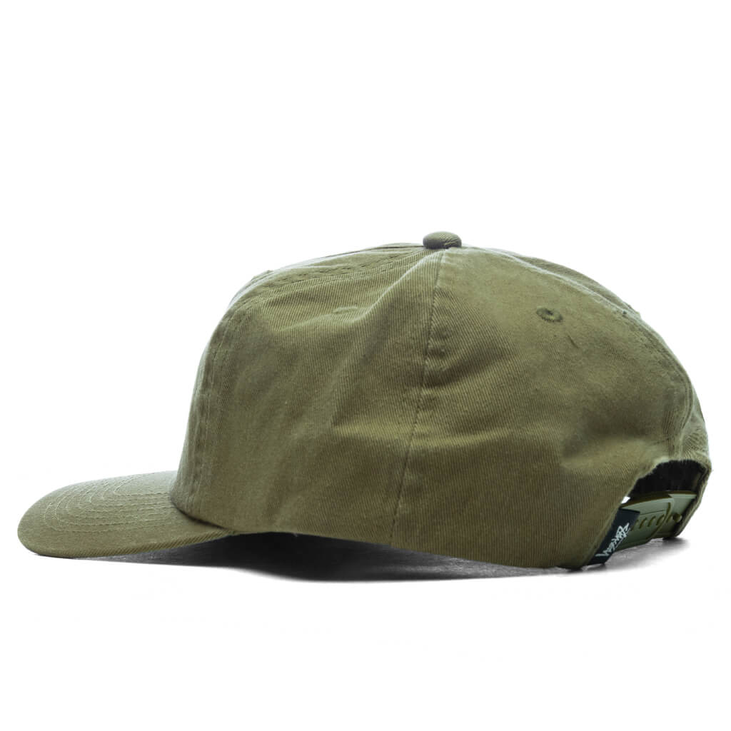 Big Stock Mid Depth Cap Army Green