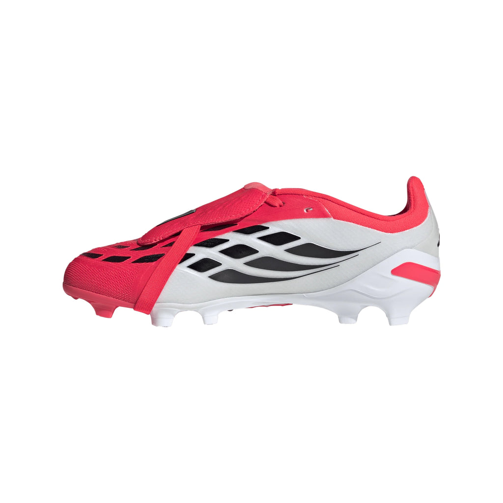 adidas Predator Elite Fold Over Tongue FG Firm Ground Youth Soccer Cleats Red Black White