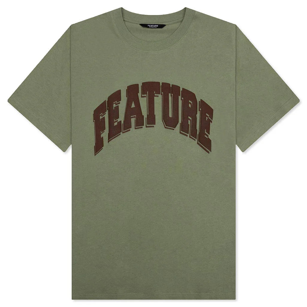 Collegiate Arch Tee Oil Green