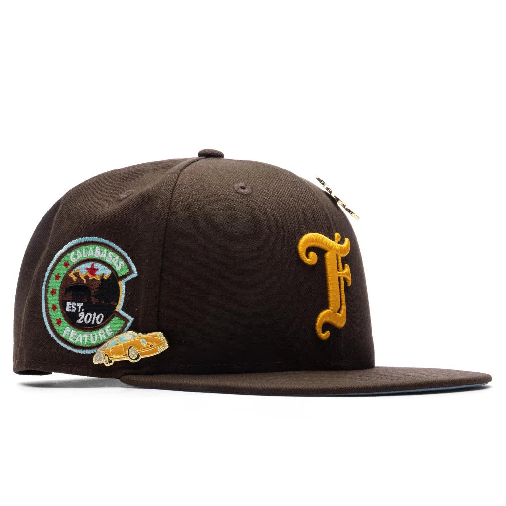 Feature x New Era Old English Calabasas Snapback Brown Sky