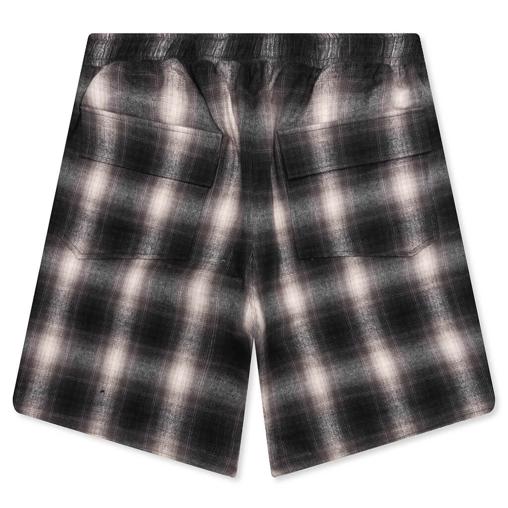 Plaid Logo Short Black Grey