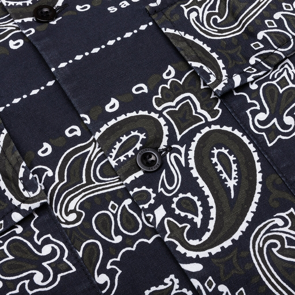 Bandana Print Shirt Navy