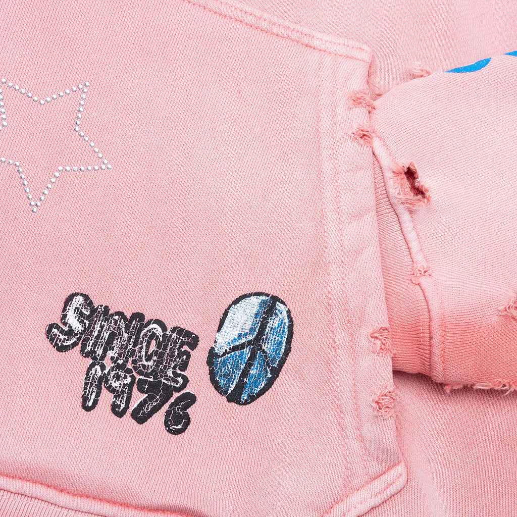 Oki Dog Hooded Sweatshirt Pink
