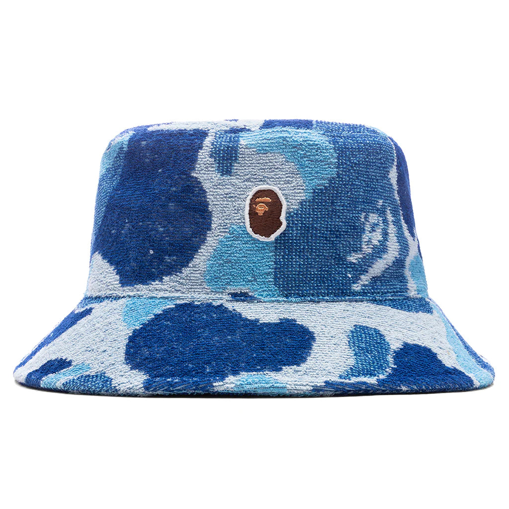 ABC Camo Pile Jacquard Bucket Hat Blue