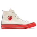 Converse x Comme Des Garcons PLAY All Star Chuck 70 Hi Red Sole White