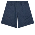 Shiny Monogram 72 Denim Bermuda Shorts Grey Blue