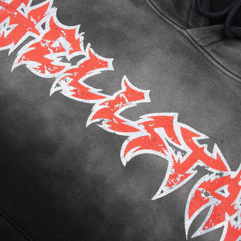 Stars Shine Graffiti Hoodie Black Red