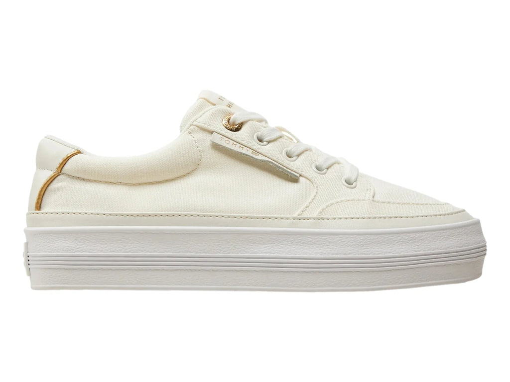 Tenis Tommy Hilfiger Essential Vulc Ecru para Mujer