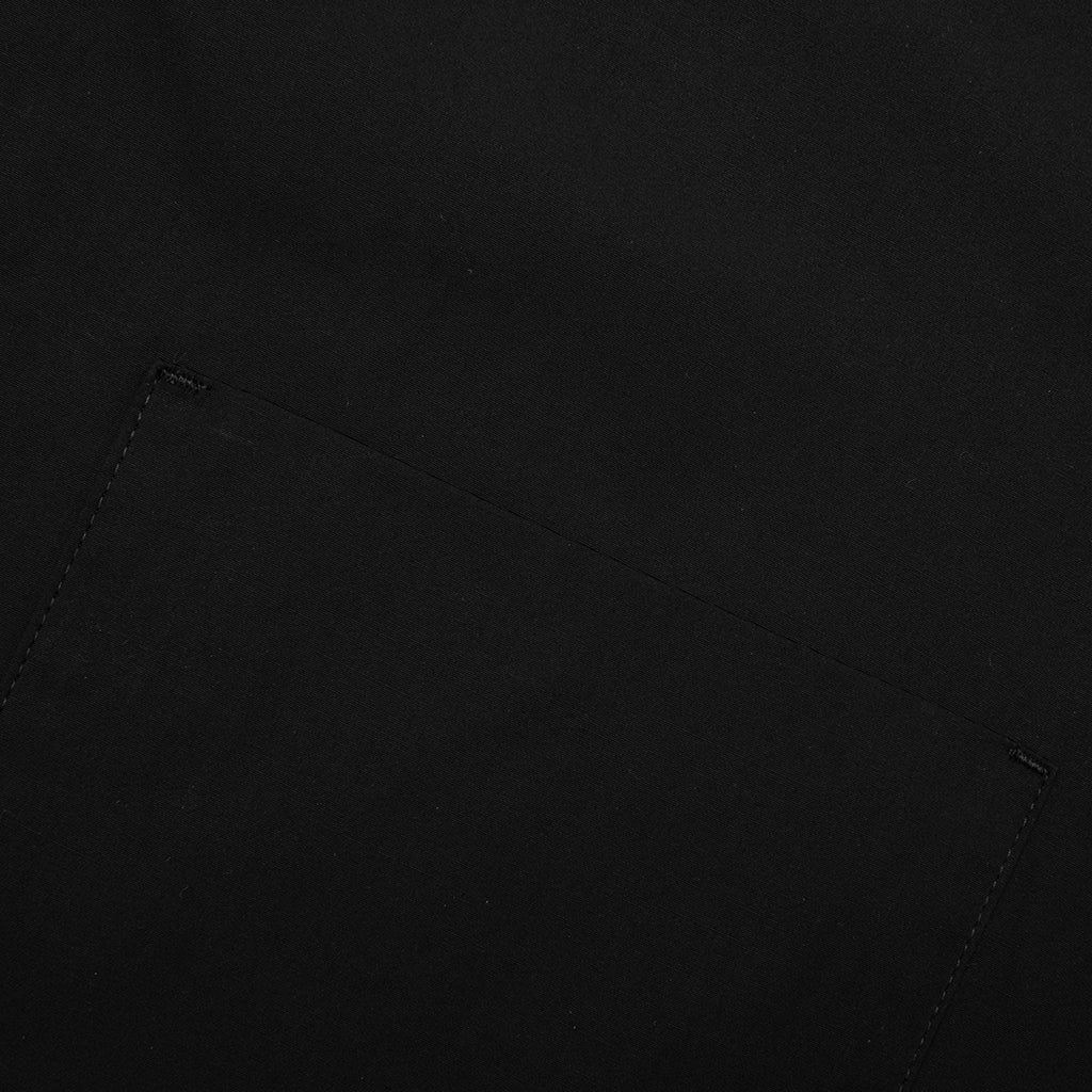 Glass Finish Cotton Poplin Shirt Black