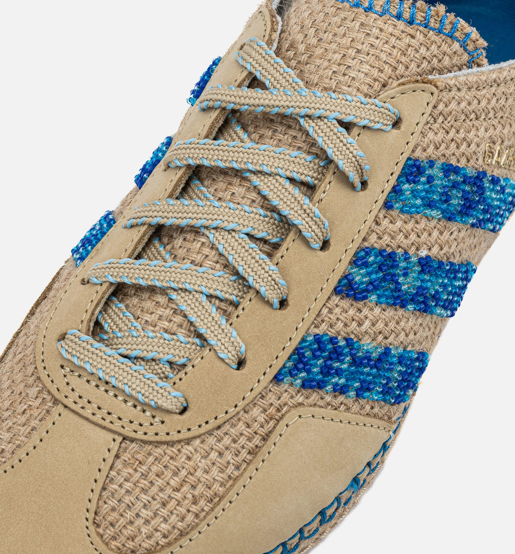 Clot x Gazelle Linen Khaki Light Blue Mens Lifestyle Shoe Linen Khaki Light Blue Blue Bird