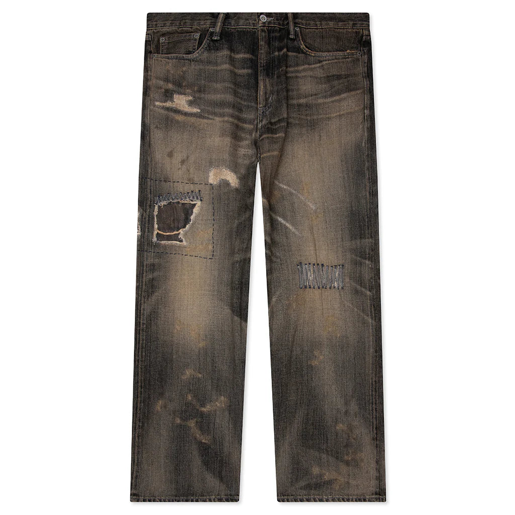 Savage Denim DP Wide Pants Black