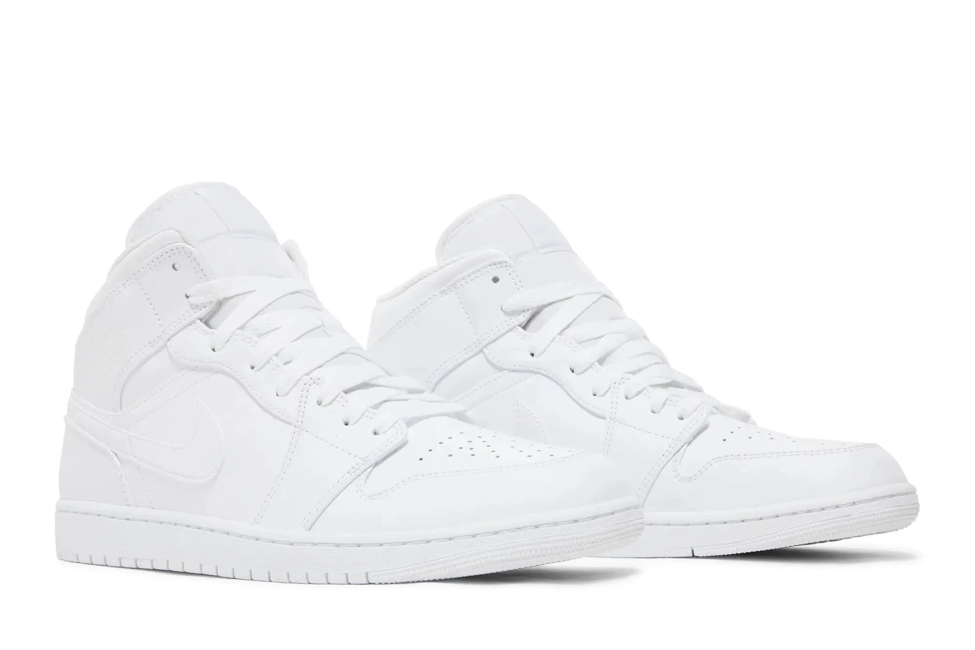 Jordan 1 Mid Triple White