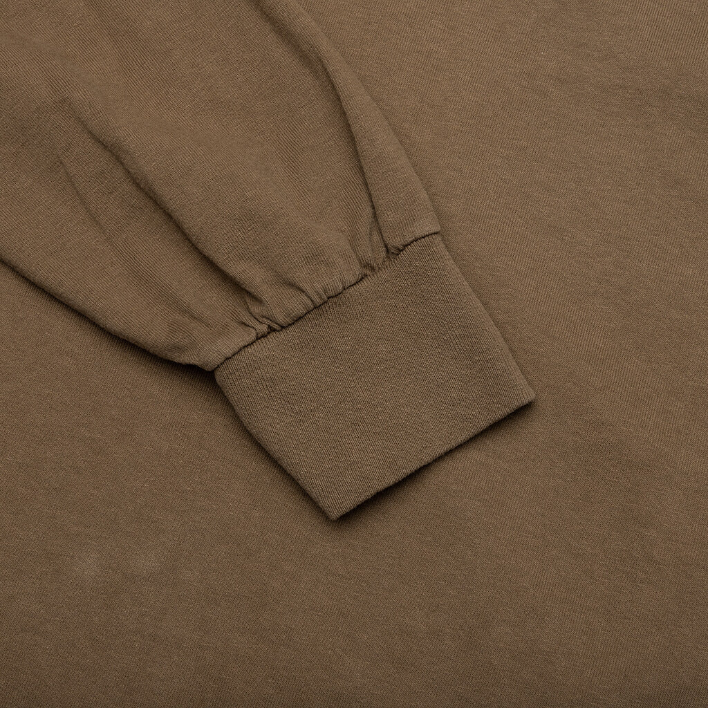 Basic Stussy Pig Dyed L S Tee Brown