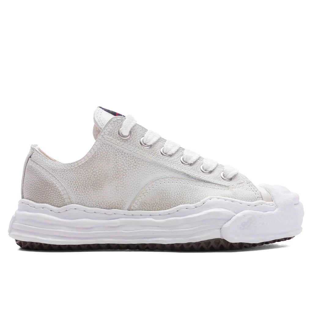 Hank Low OG Sole Brushed Shrink Leather White
