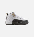 Air Jordan 12 Retro Taxi Grade School Lifestyle Shoe White Black Taxi
