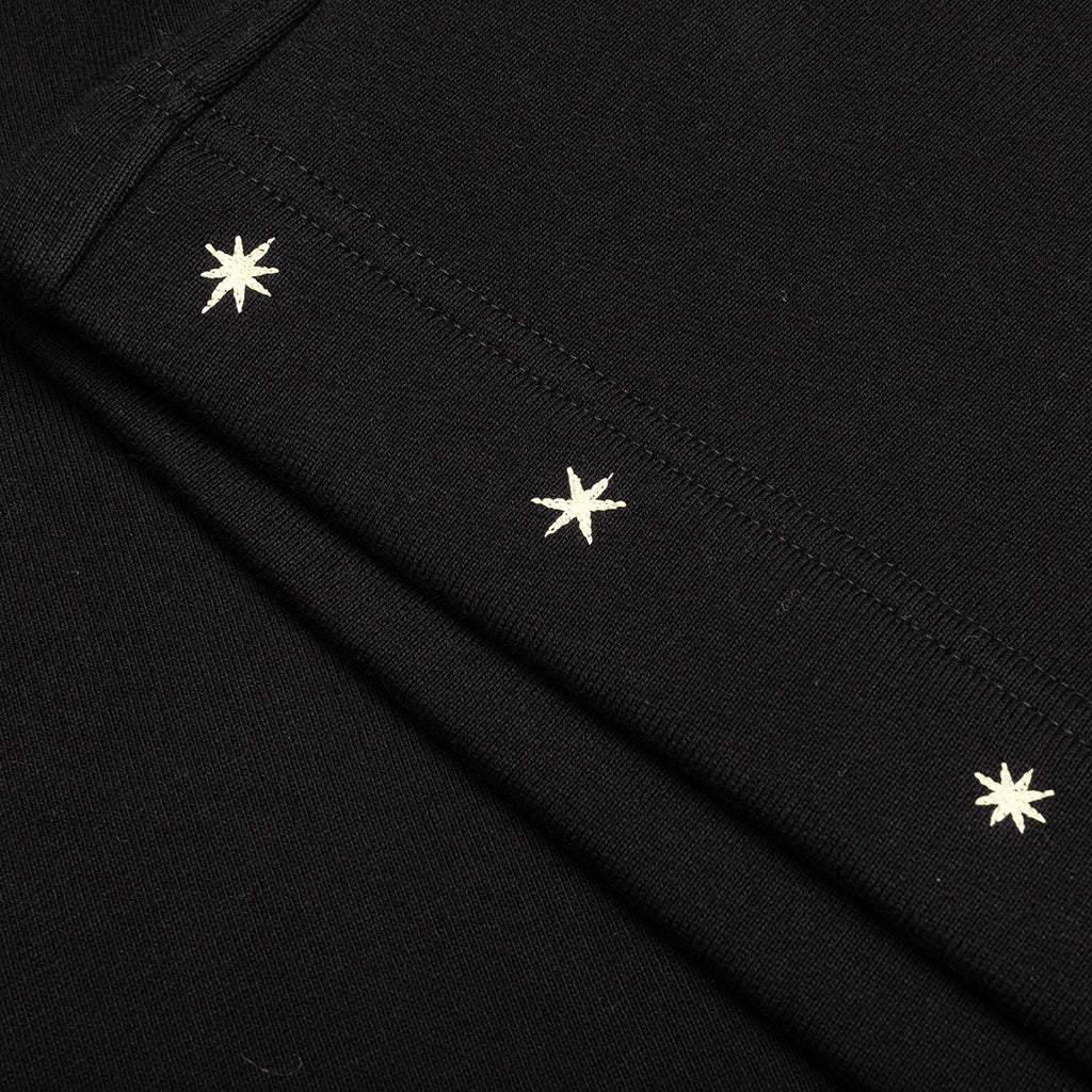 Star Print Board Shorts Black