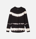 Spray Stripe Crew Mens Crew Black White