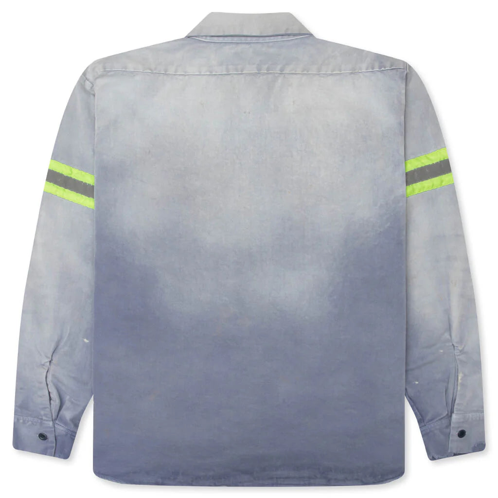 Line Cotton Shirt Navy