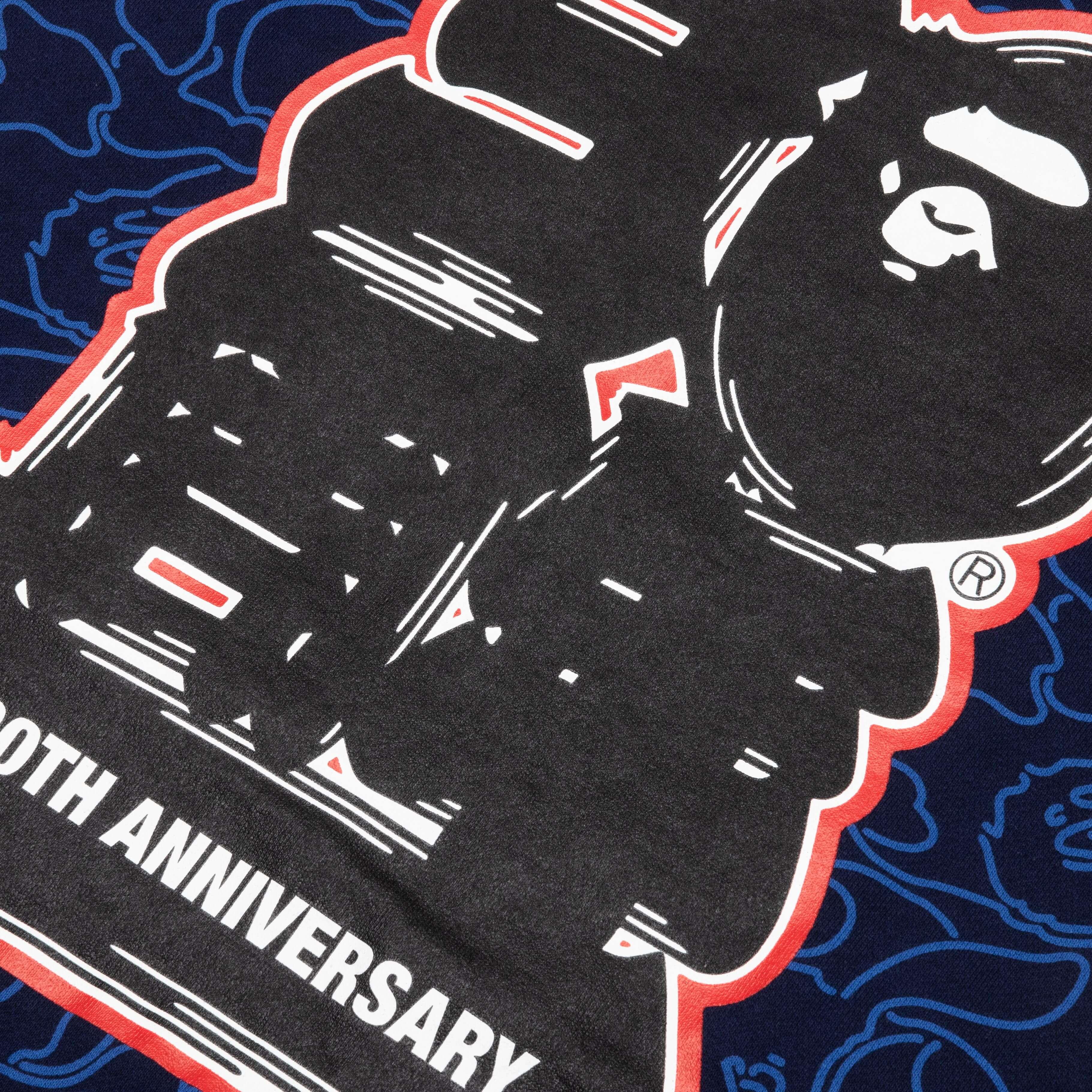 Bape 30th Anniversary Line Camo Shark Full Zip Hoodie Navy