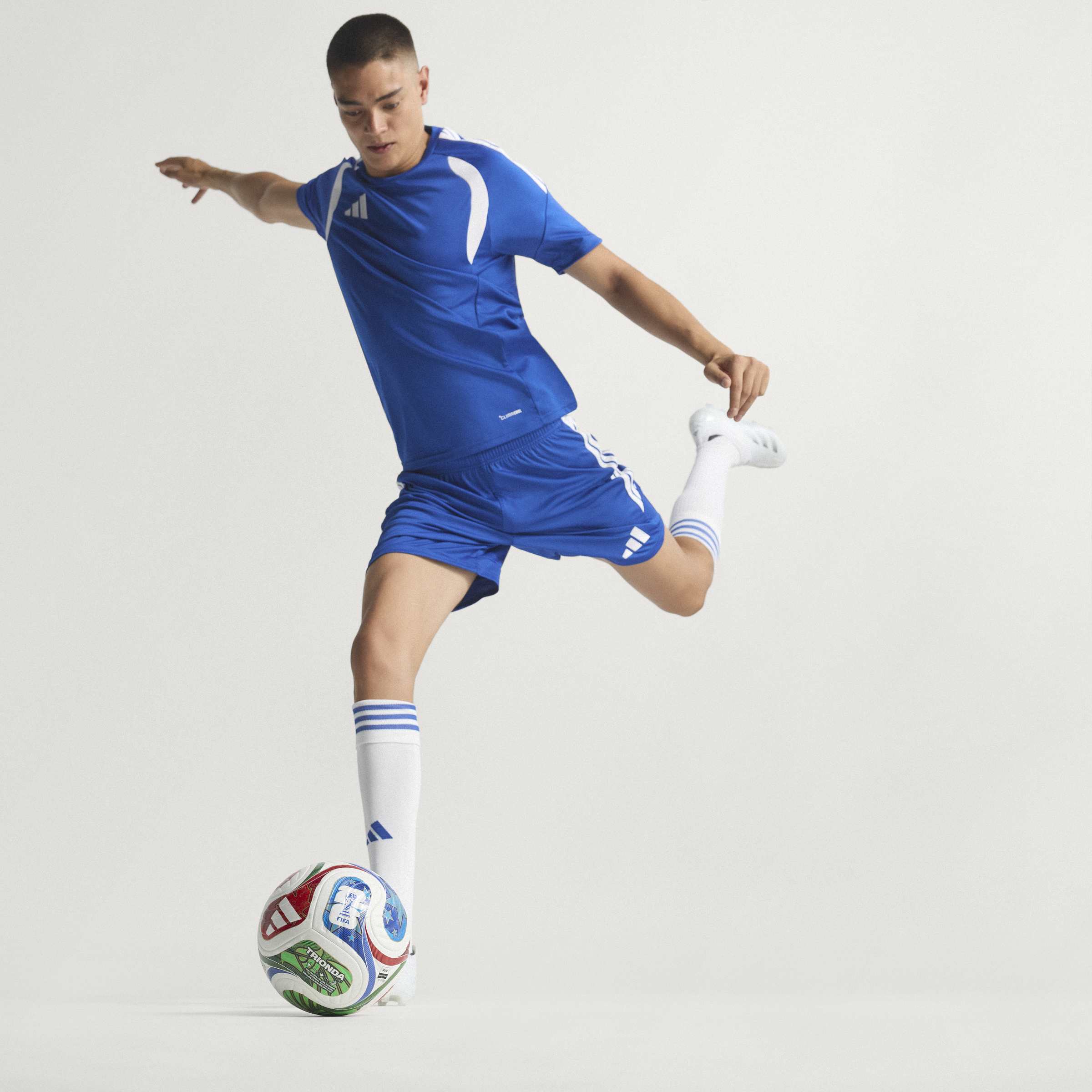adidas FIFA World Cup 26 Trionda Pro Soccer Ball White Blue Red