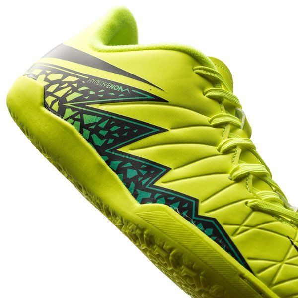 Nike JR HyperVenom Phelon II IC Indoor Shoes Volt Black Hyper Turquoise