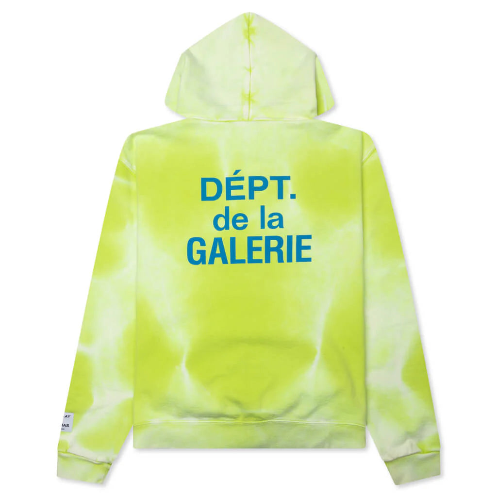 French Zip Hoodie Lime Green