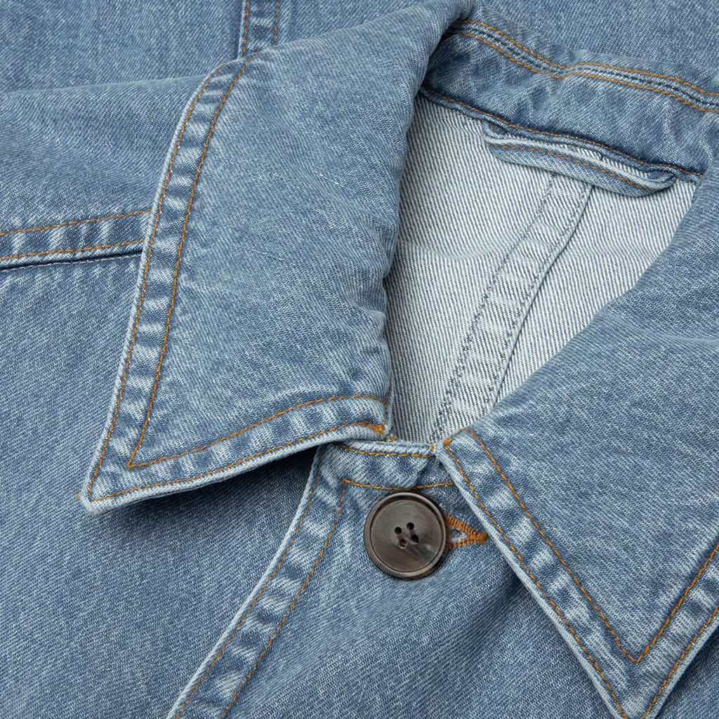 Robinson Washed Denim MW Coat Light Blue