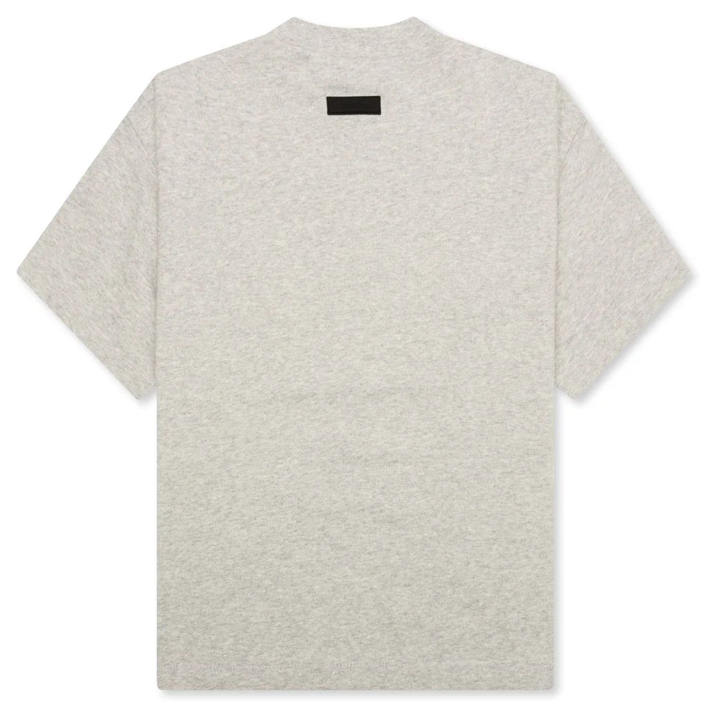 Kids Heavy Jersey Crewneck T Shirt Light Heather Grey