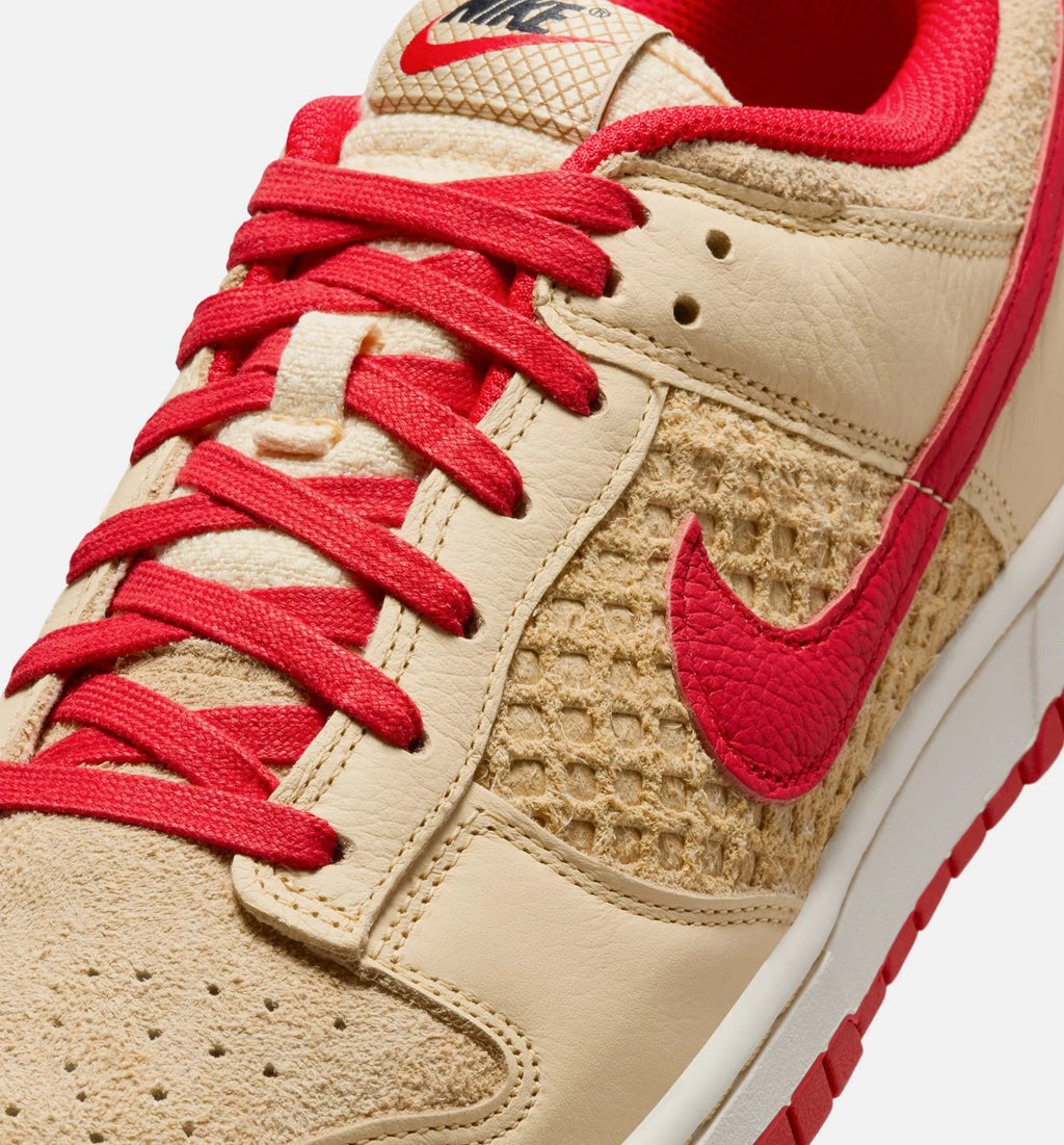 Dunk Low Retro SE Strawberry Waffle Mens Lifestyle Shoe Pale Vanilla University Red Sail Wheat
