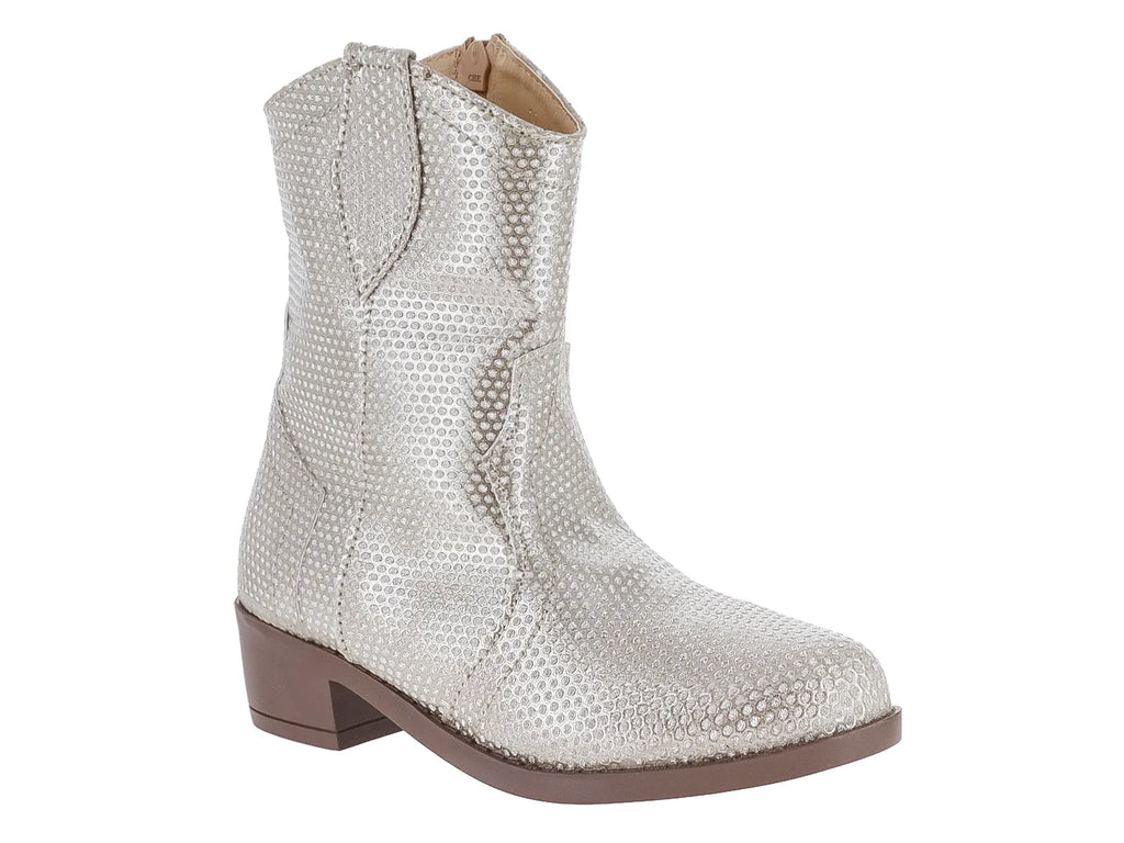 Botas Vaqueras Miroslava Color Oro para Niña