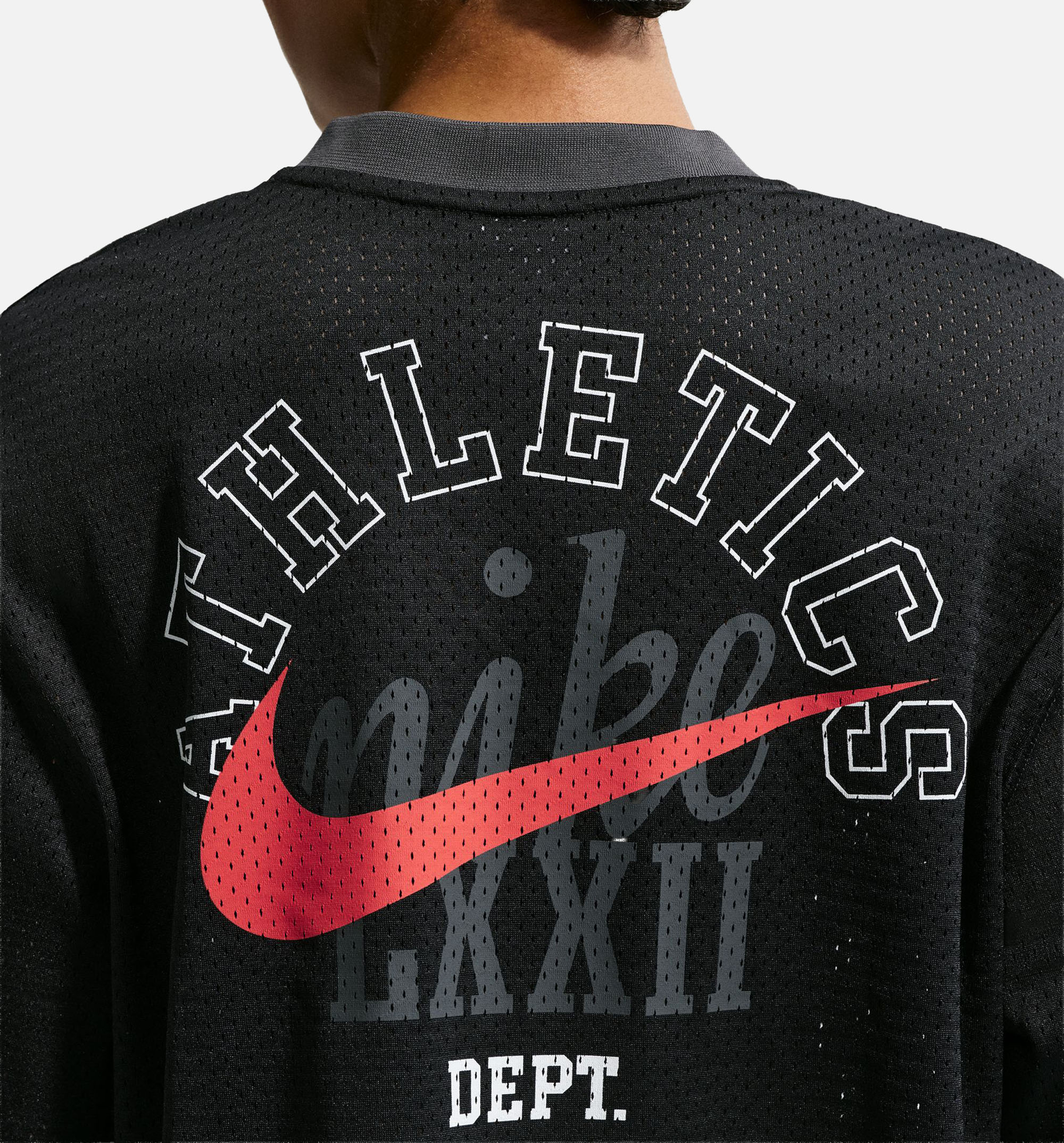Sportswear Oversized Heritage Cropped Mesh Womens Jersey Black Anthracite Sail