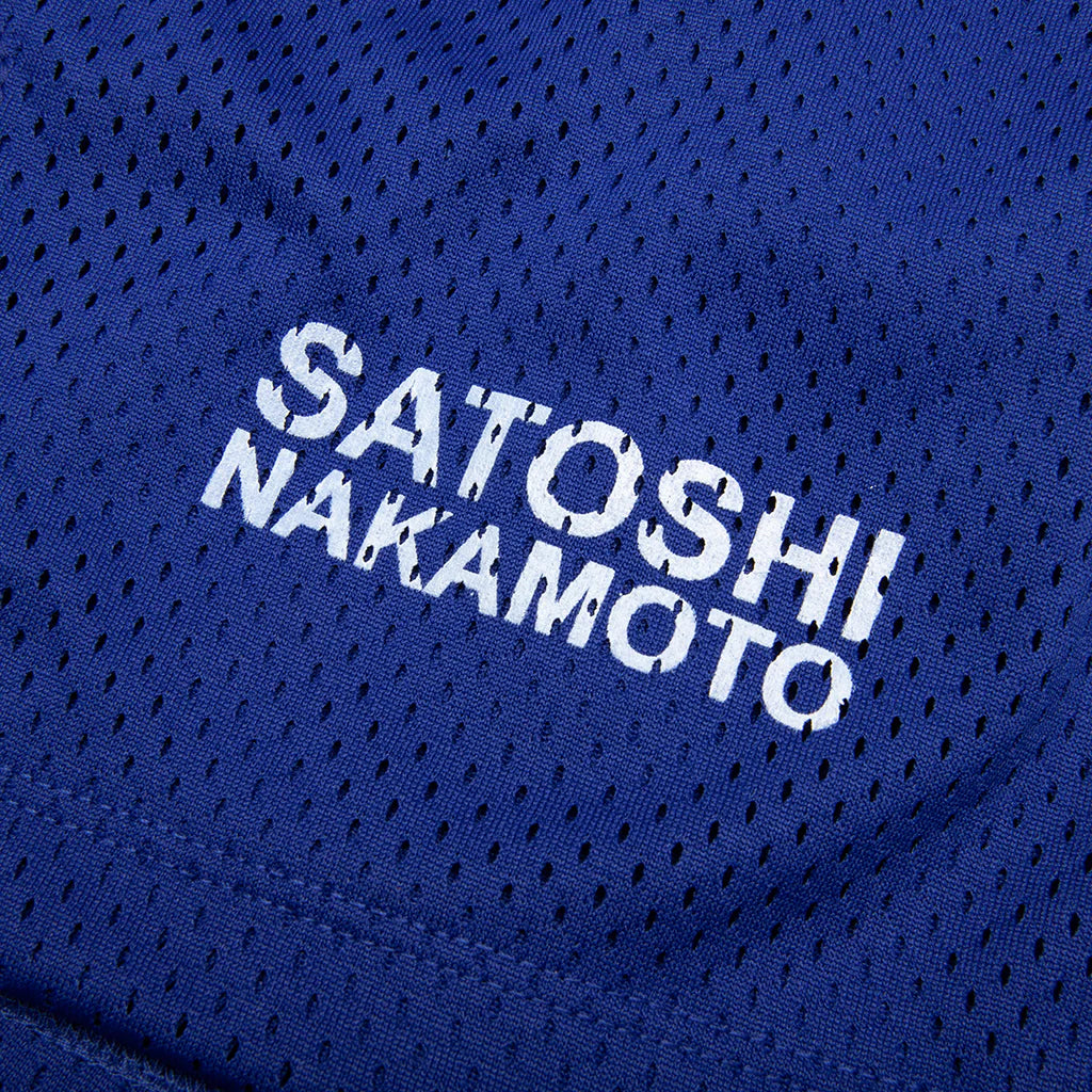 Mesh Moto Short Blue