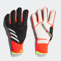 adidas Predator Pro Fingersave Goalkeeper Gloves Black Solar Red Yellow