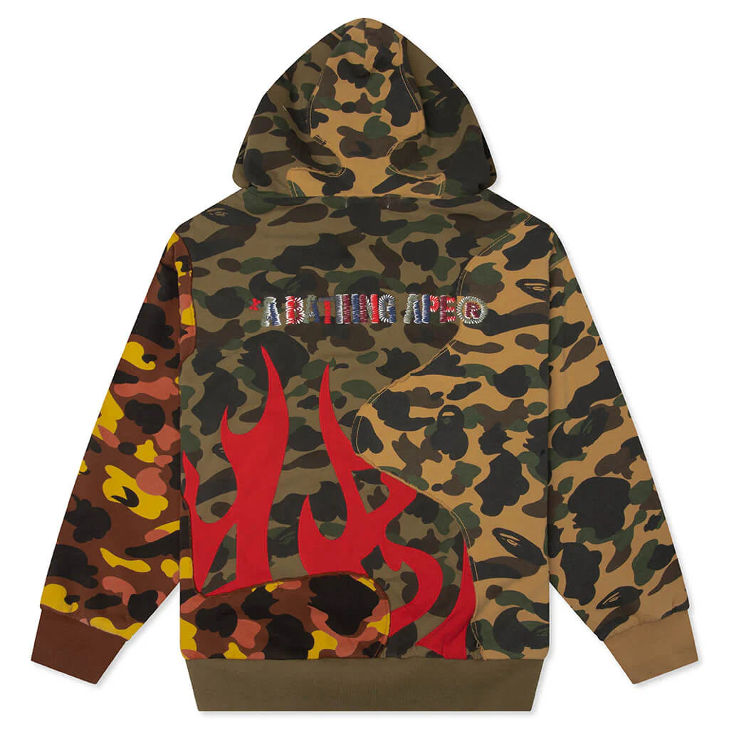 1st Camo Upcycled Relaxed Fit Full Zip Hoodie Multi