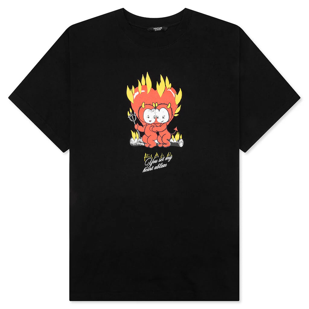 Heart Ablaze Tee Black