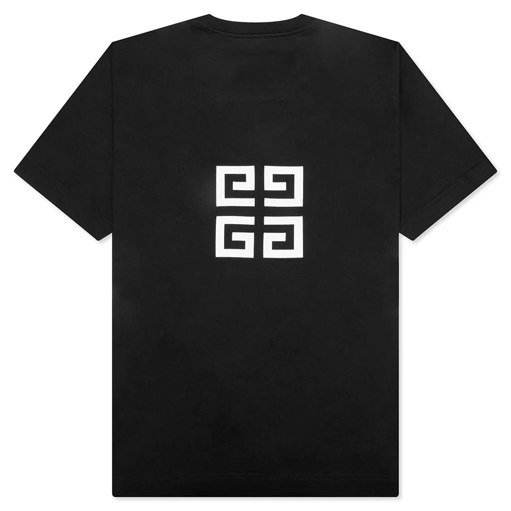 Oversized Fit Reverse Logo T shirt Black