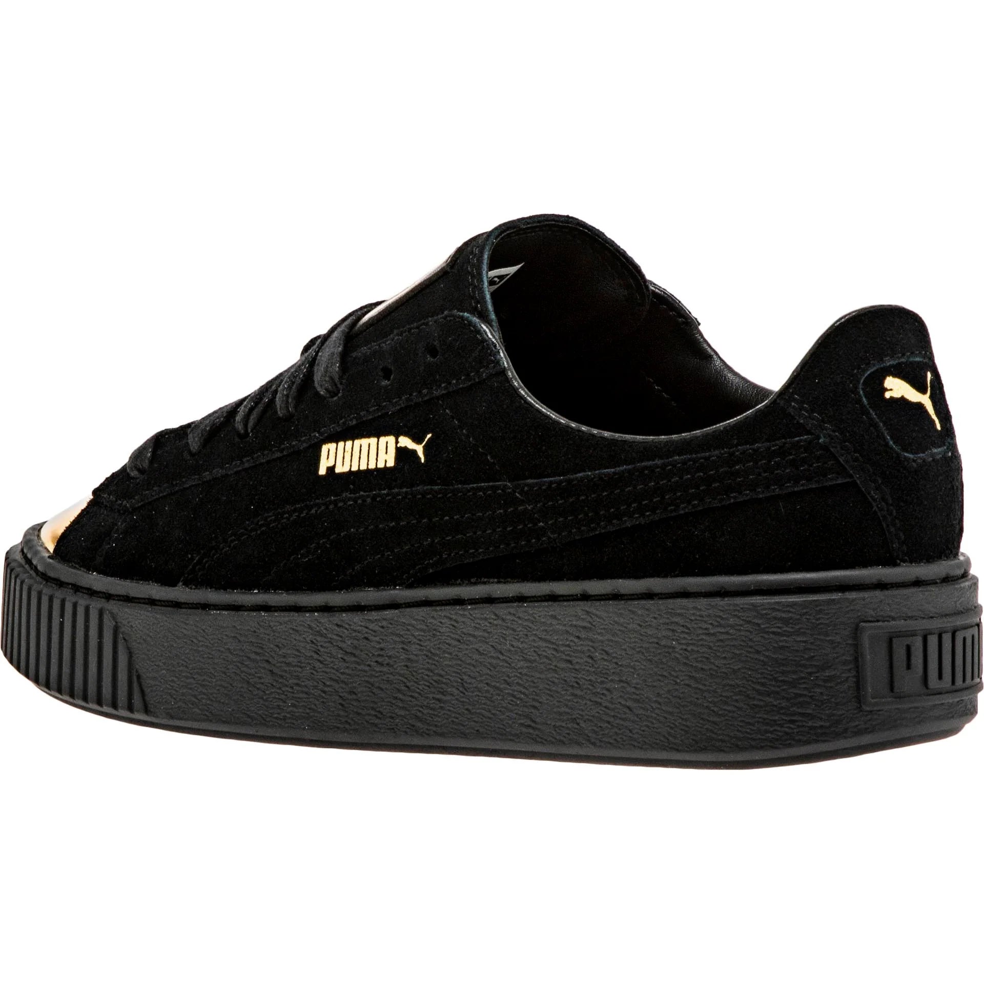 Suede Creeper Women Lifestyle Shoe Black Gold