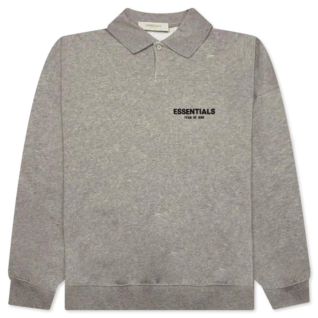 Core L S Polo Dark Oatmeal