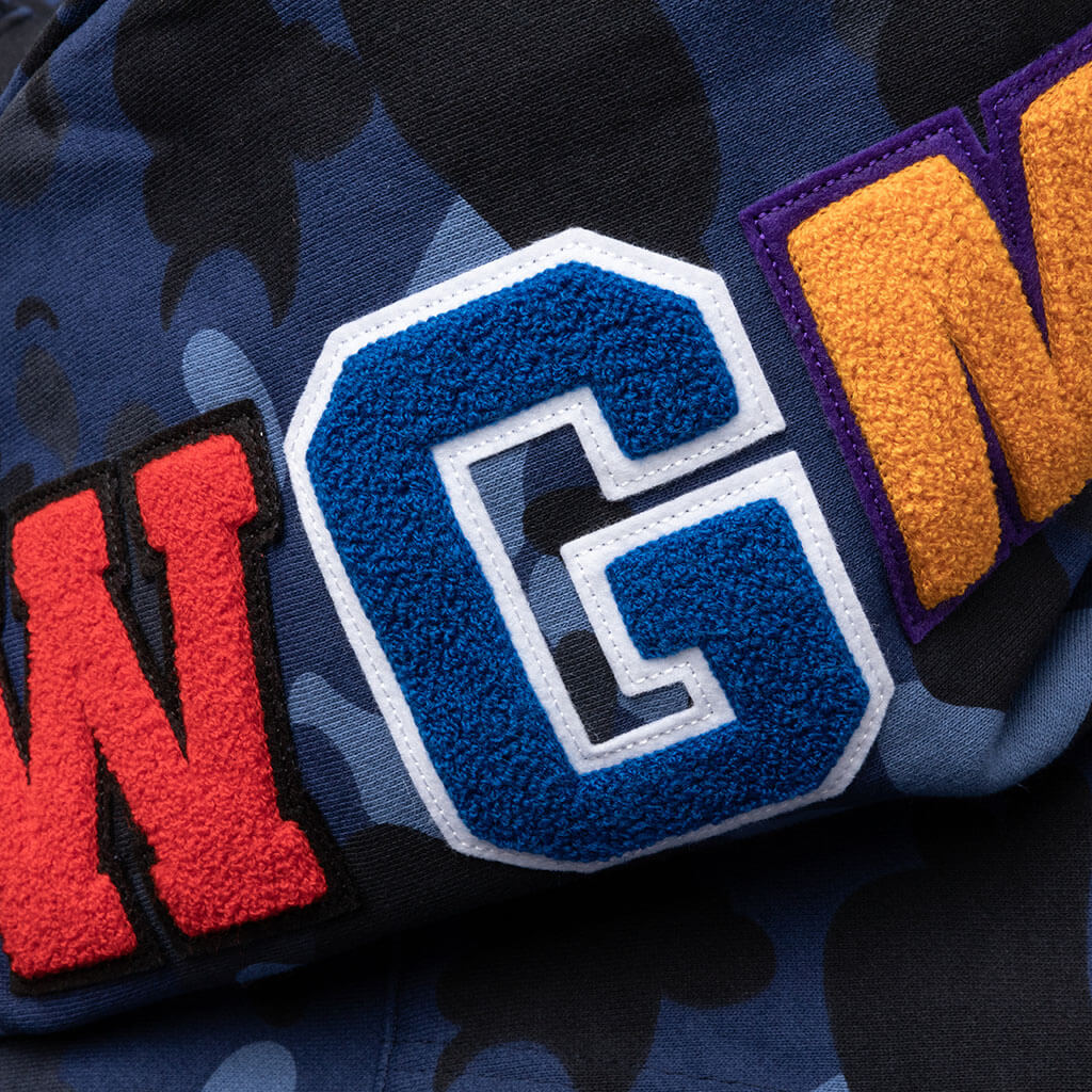Camo Shark Full Zip Hoodie Navy