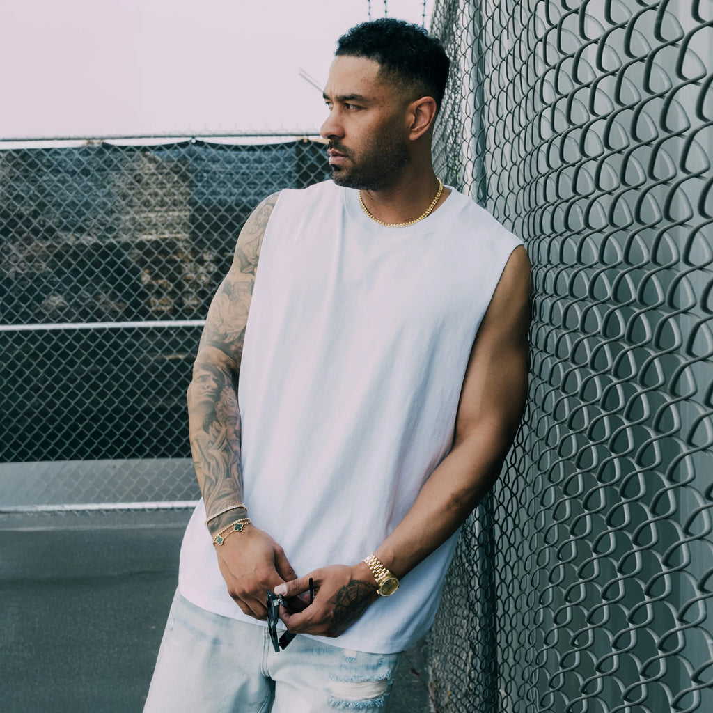 The Dean Sleeveless Tee White