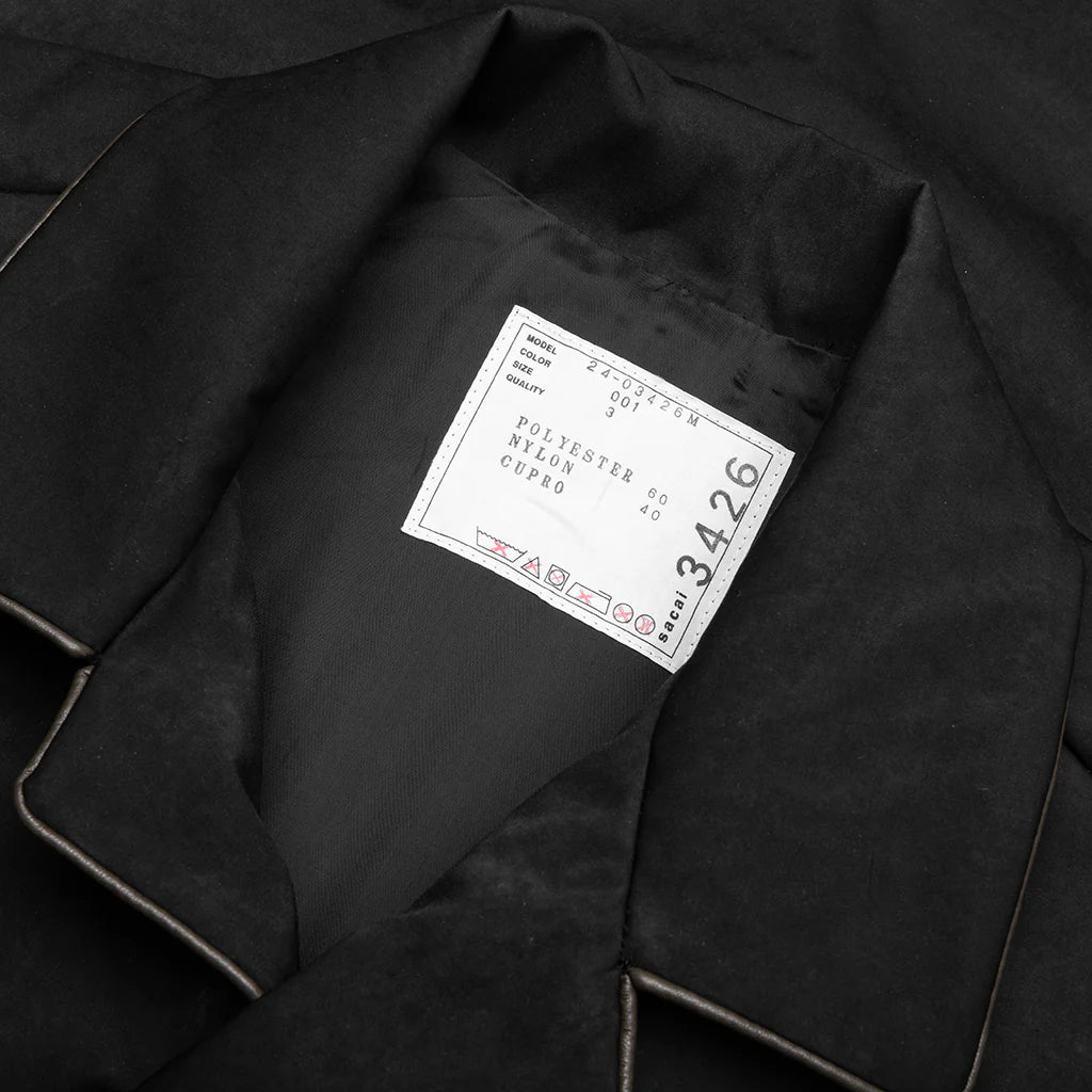 Faux Suede Jacket Black