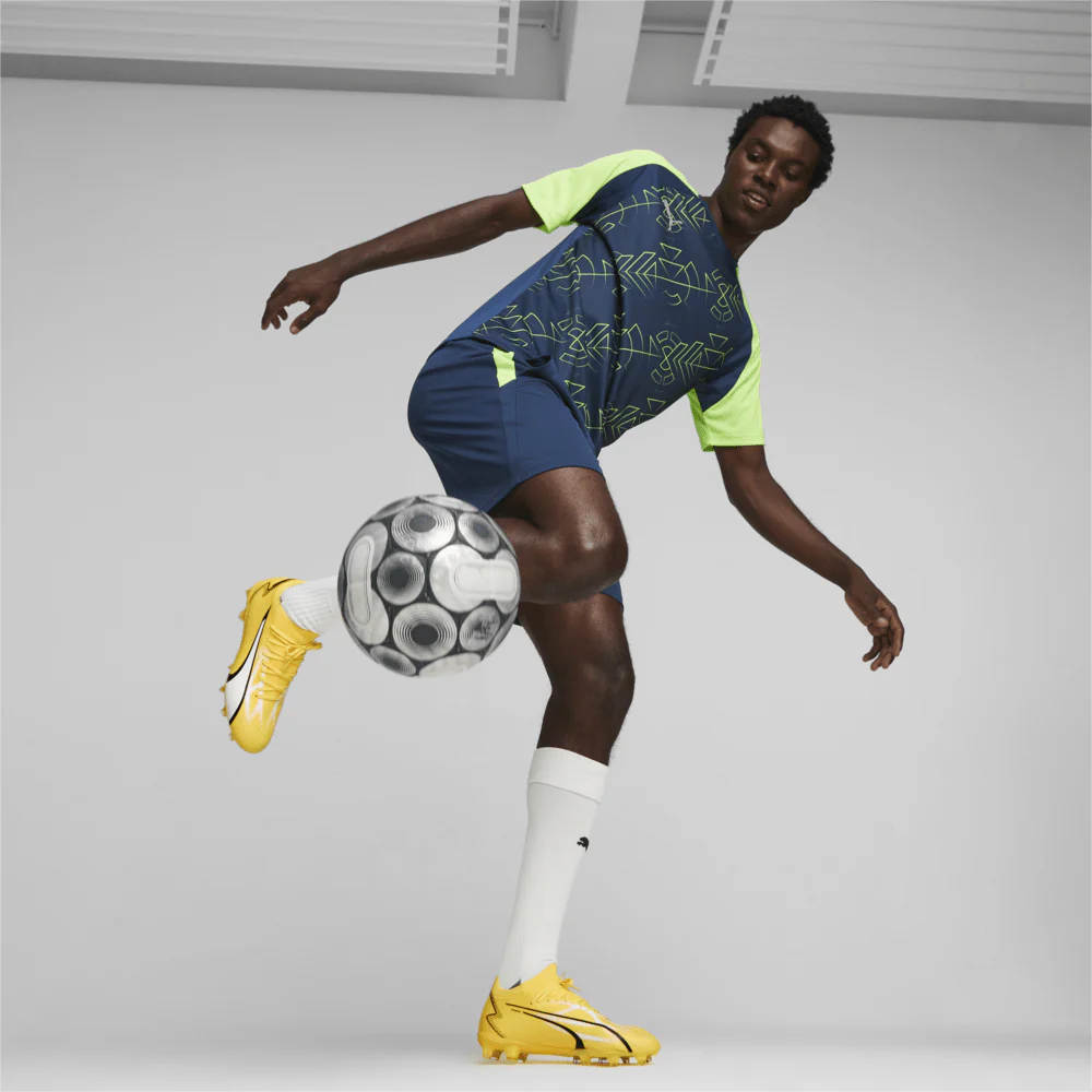 PUMA Ultra Match FG AG Multi Ground Cleats Yellow White Black