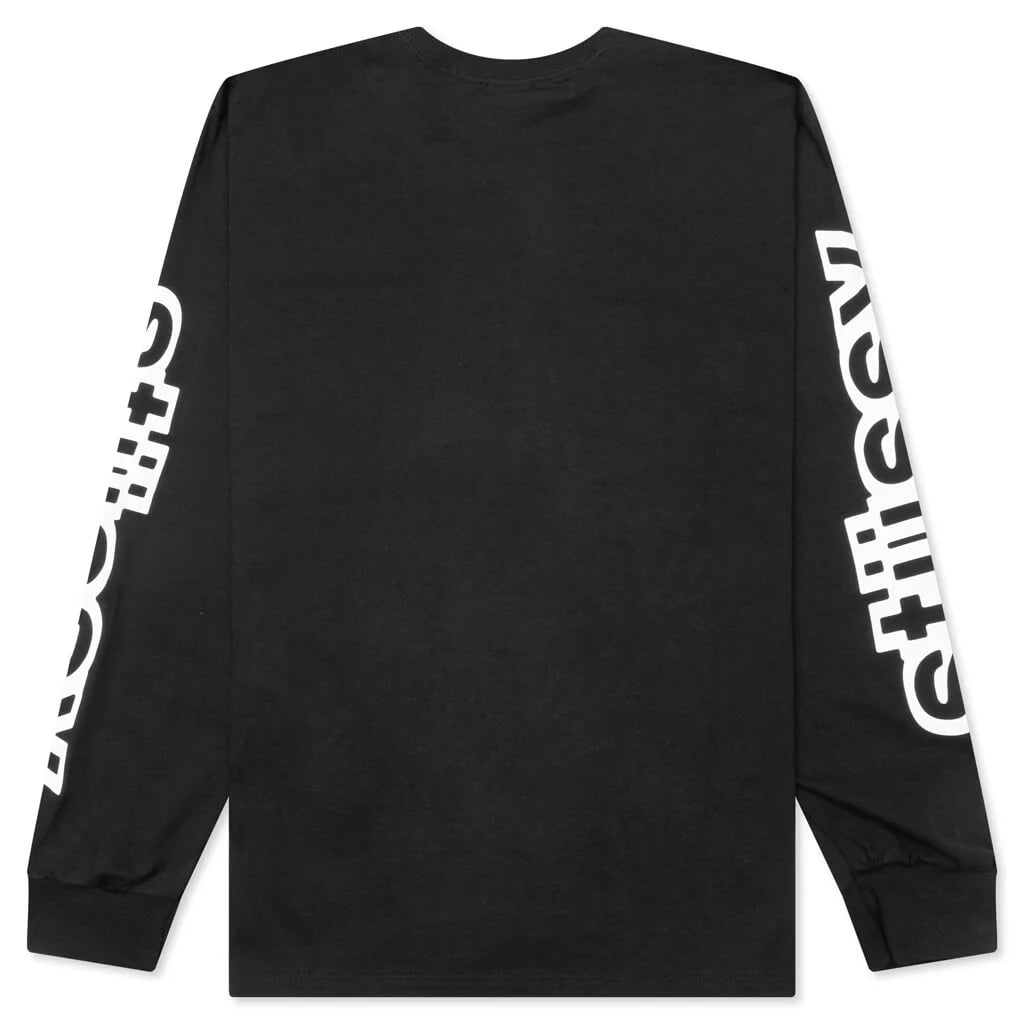 Sideways L S Tee Black