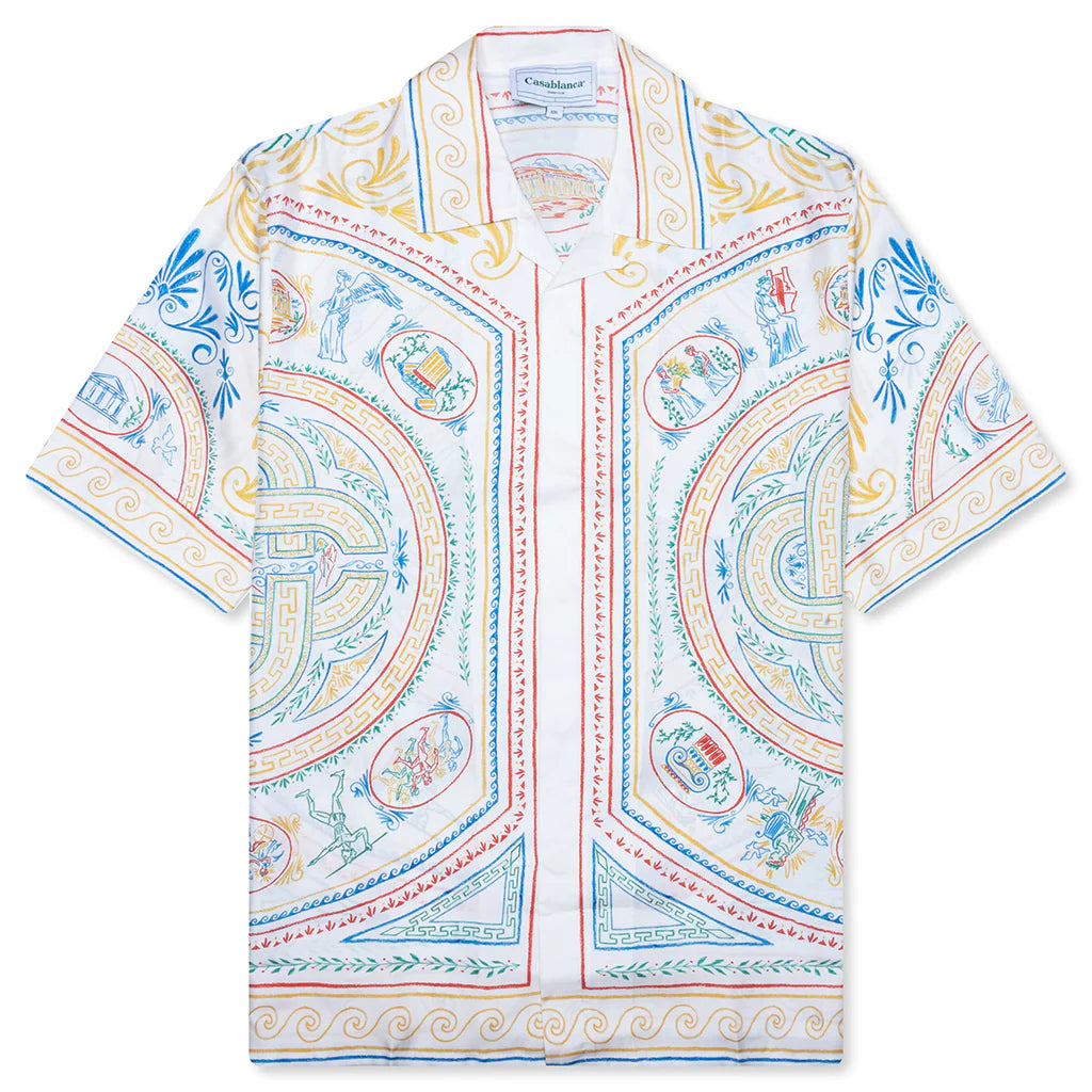 Short Sleeve Cuban Collar Shirt Crayon Vase