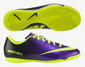 Nike Jr Mercurial Victory IV IC Youth Indoor Soccer Shoes Purple Black Volt