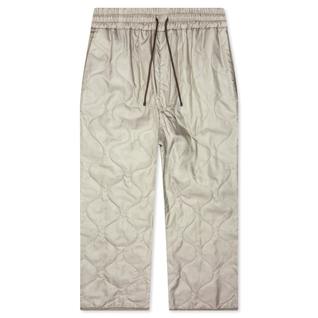 Pleaded Padded Pants Sand