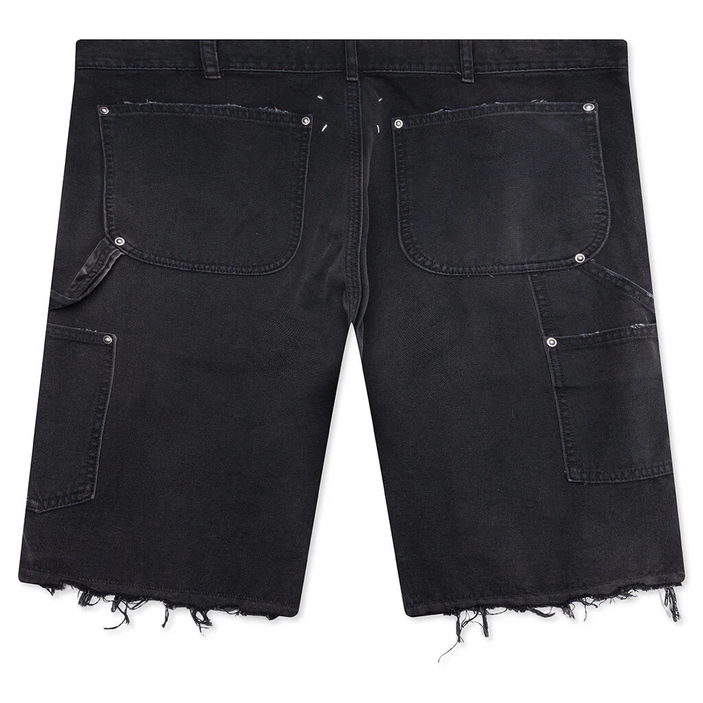 Stud Denim Shorts Black