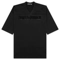 Football V Neck Jersey T Shirt Black